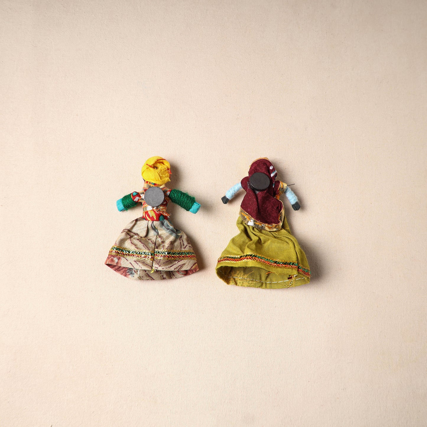Multicolor - Rajasthani Puppet Couple Handmade Magnet (Set of 2) 24