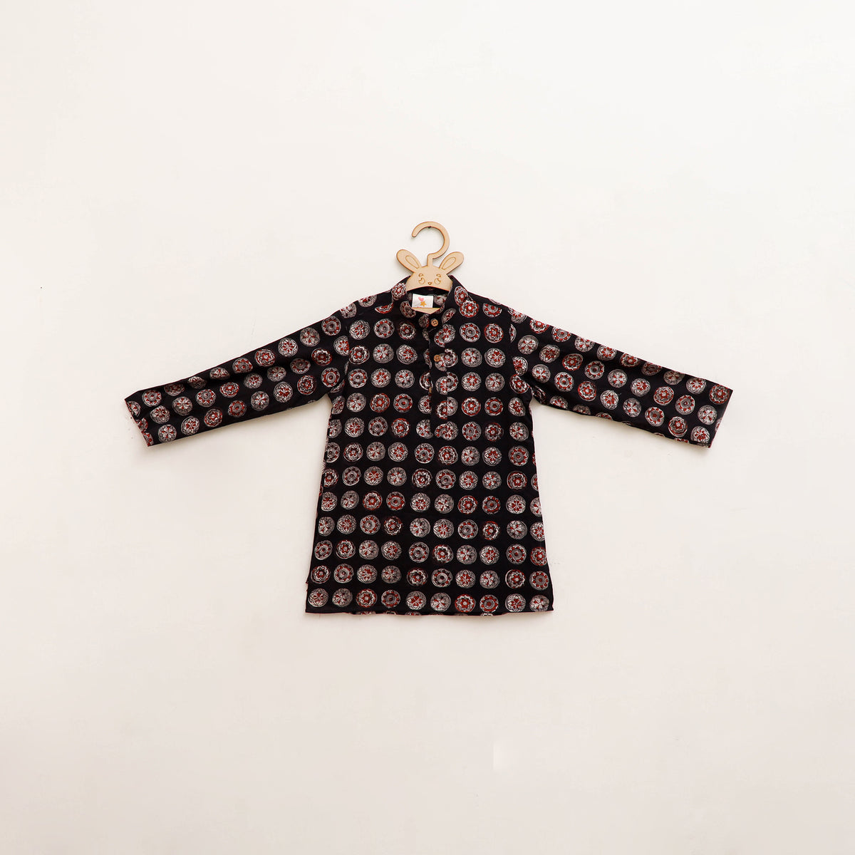 Kids Pure Cotton  Kurta in Bagru Block Prints (3-4 Years) 100