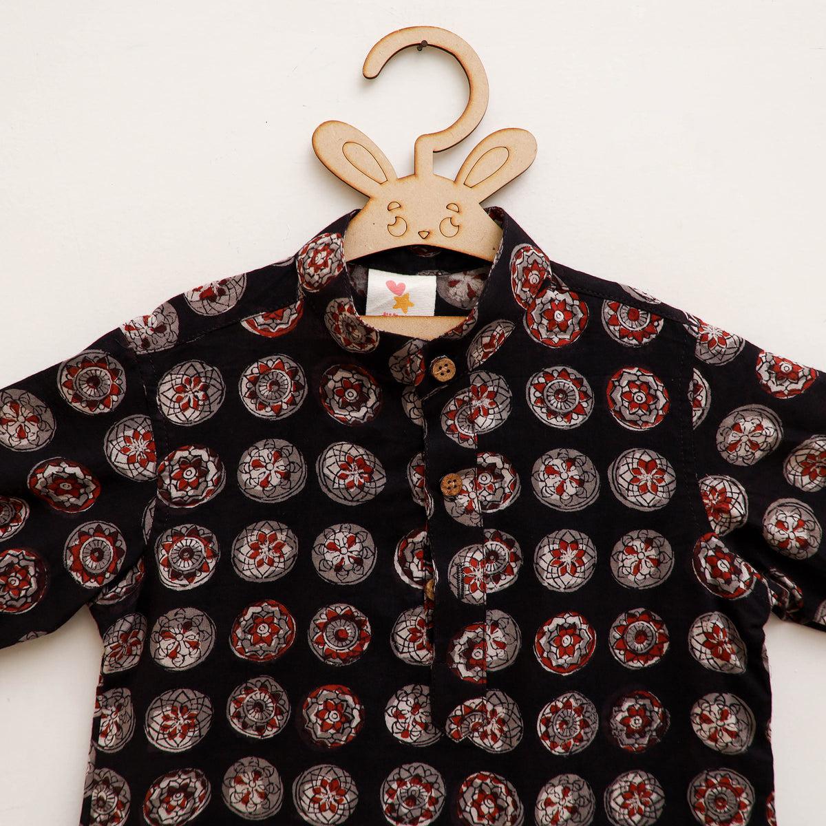 Kids Pure Cotton  Kurta in Bagru Block Prints (3-4 Years) 100