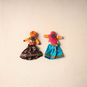 Multicolor - Rajasthani Puppet Couple Handmade Magnet (Set of 2) 25