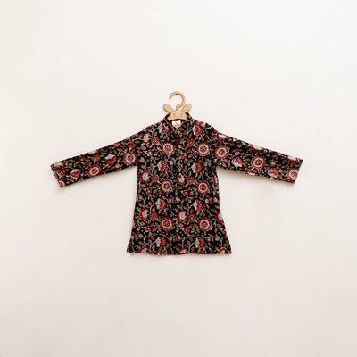 Kids Pure Cotton  Kurta in Bagru Block Prints (3-4 Years) 101