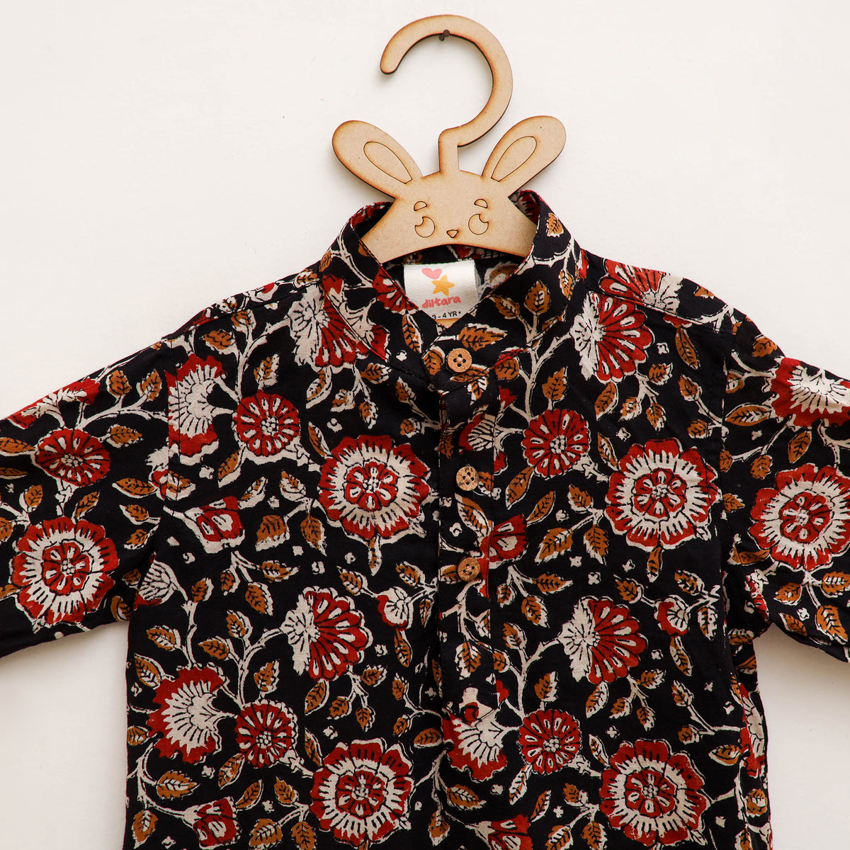 Kids Pure Cotton  Kurta in Bagru Block Prints (3-4 Years) 101