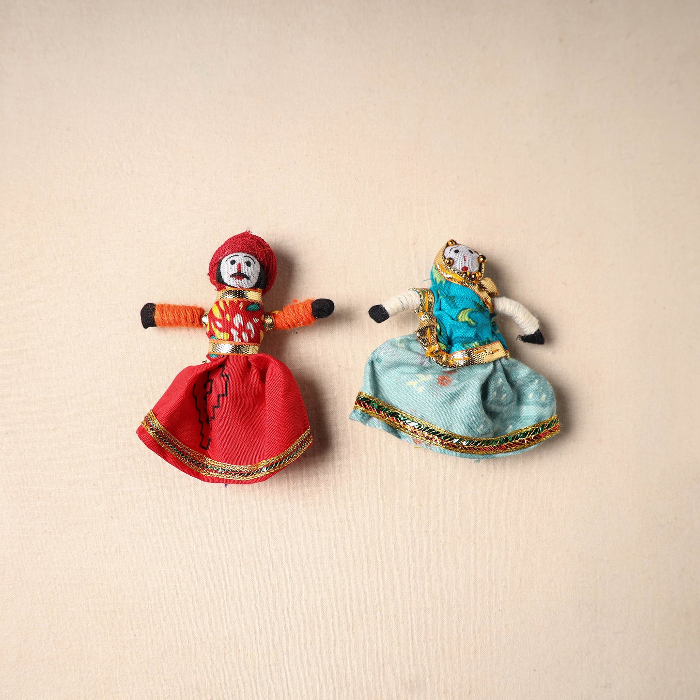 Multicolor - Rajasthani Puppet Couple Handmade Magnet (Set of 2) 26