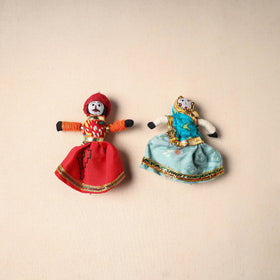 Multicolor - Rajasthani Puppet Couple Handmade Magnet (Set of 2) 26