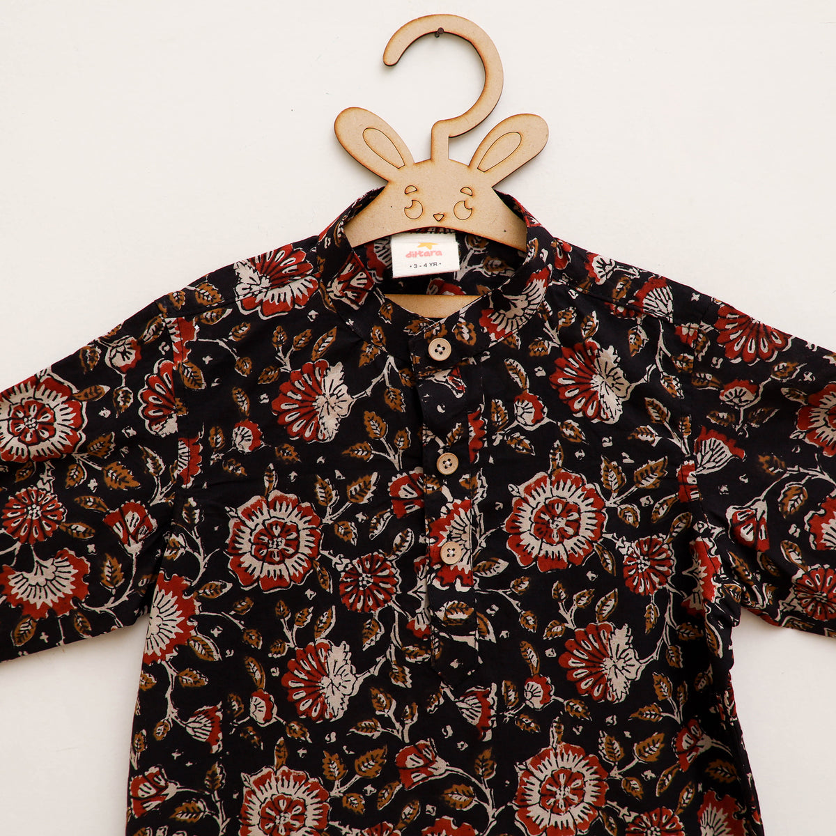 Kids Pure Cotton  Kurta in Bagru Block Prints (3-4 Years) 102