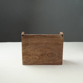 Brown - Handcrafted Mango Wooden Kitchen Tool Holder