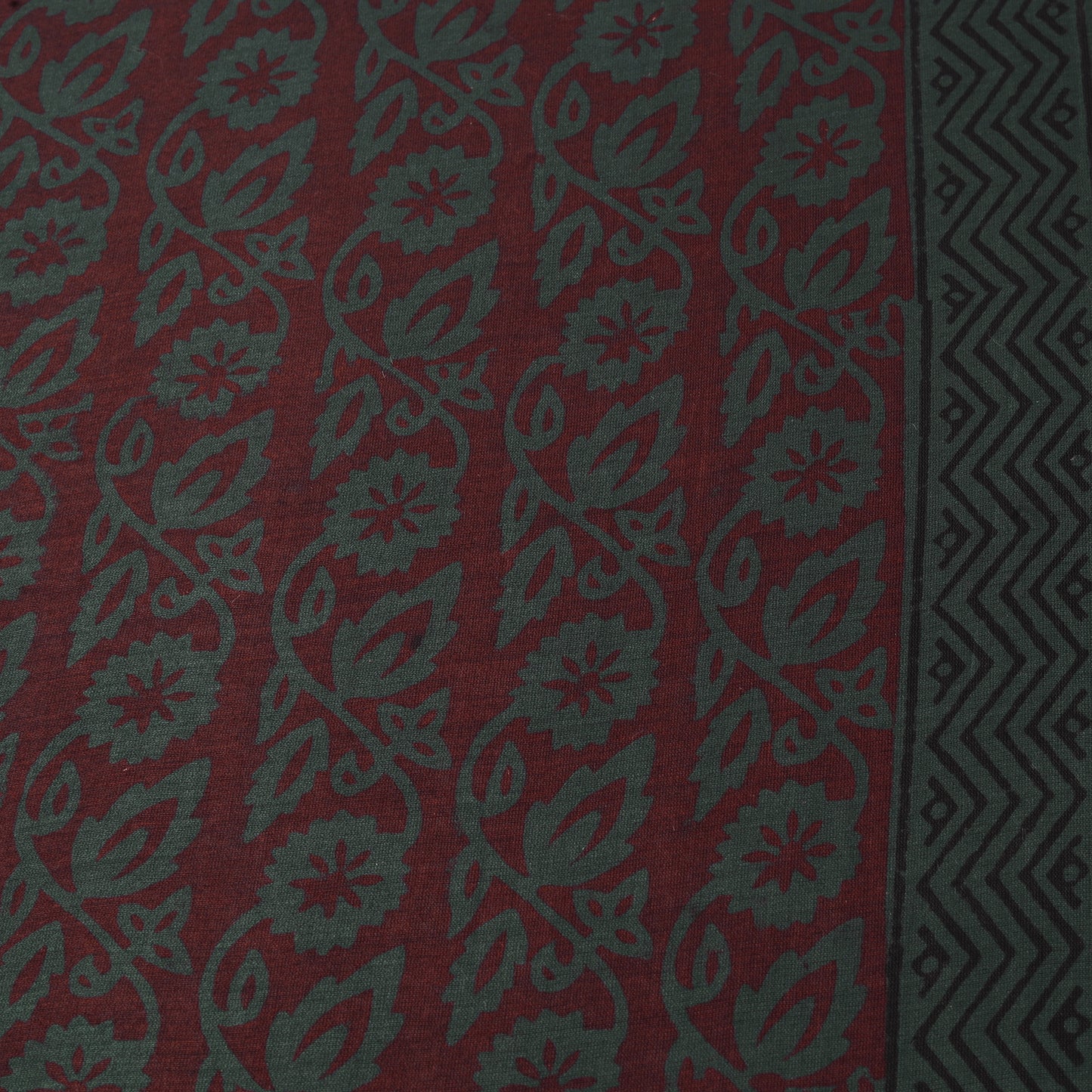 Maroon - Bagh Hand Block Print Chanderi Silk Natural Dyed Handloom Fabric 10