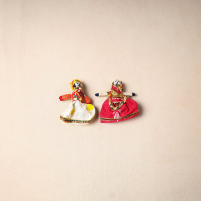 Multicolor - Rajasthani Puppet Couple Handmade Magnet (Set of 2) 27