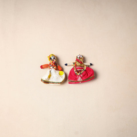 Multicolor - Rajasthani Puppet Couple Handmade Magnet (Set of 2) 27