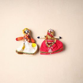 Multicolor - Rajasthani Puppet Couple Handmade Magnet (Set of 2) 27
