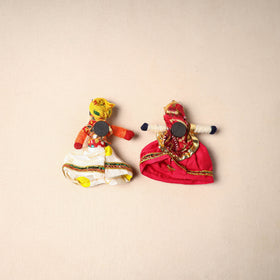 Multicolor - Rajasthani Puppet Couple Handmade Magnet (Set of 2) 27