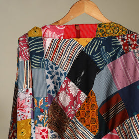 Multicolor Wrap Around Patchwork Cotton Skirt 