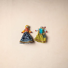 Multicolor - Rajasthani Puppet Couple Handmade Magnet (Set of 2) 28