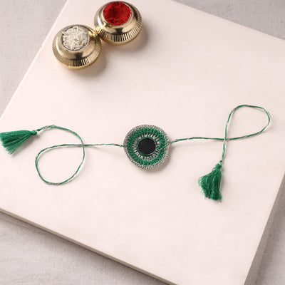 Chakra - Mirror Crochet Work Rakhi by Abira Creations 68