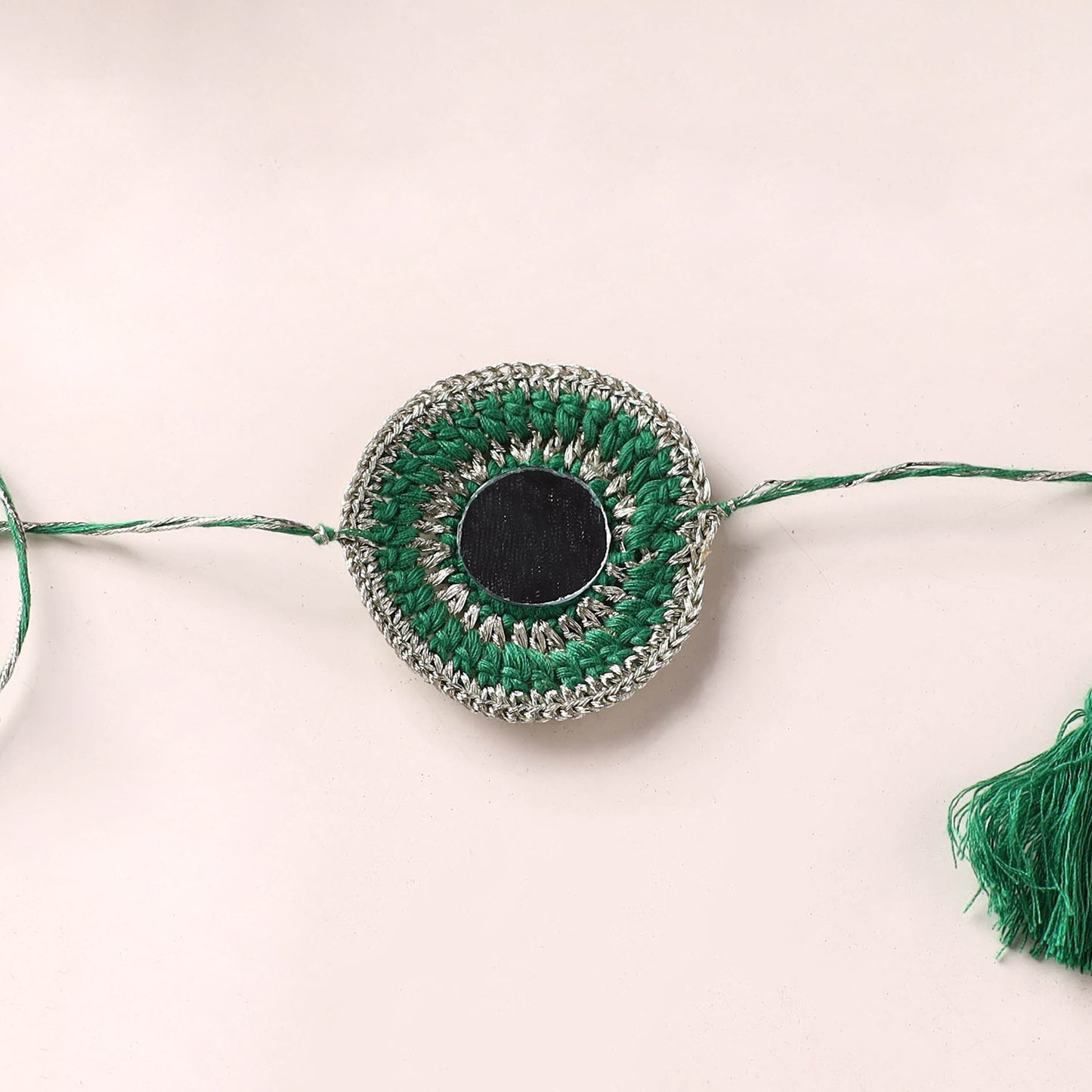 Chakra - Mirror Crochet Work Rakhi by Abira Creations 68