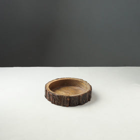 Brown - handcrafted mango wooden bowls (set of 3)