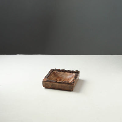 Brown - Handcrafted Mango Wooden Square Bowl (6 x 6 in)