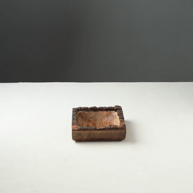 Brown - Handcrafted Mango Wooden Square Bowl (6 x 6 in)