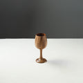 Brown - Handcrafted Teak Wooden Wine Glass