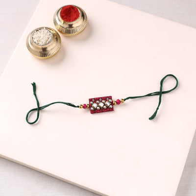 Handmade Kundan Work Rakhi 11