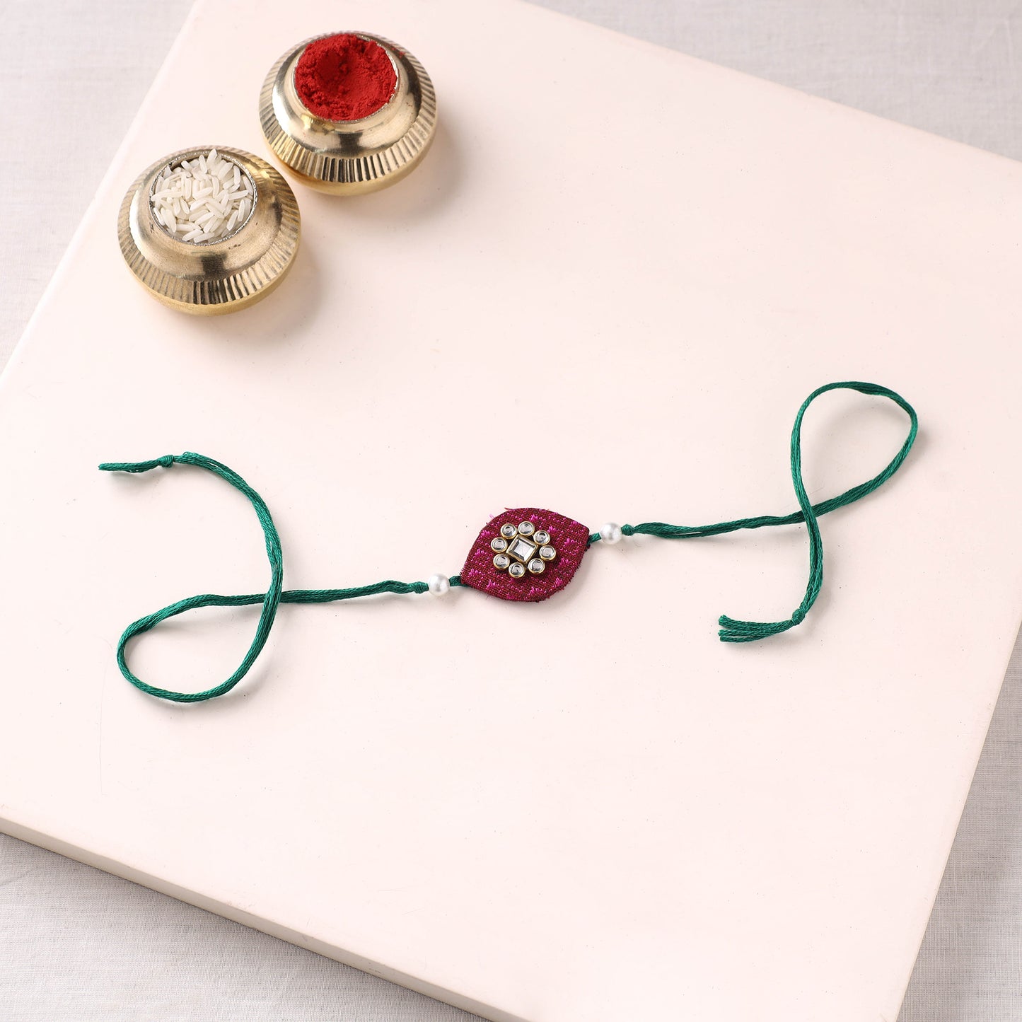 Handmade Kundan Work Rakhi 12