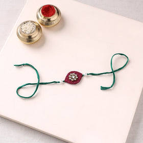 Handmade Kundan Work Rakhi 12