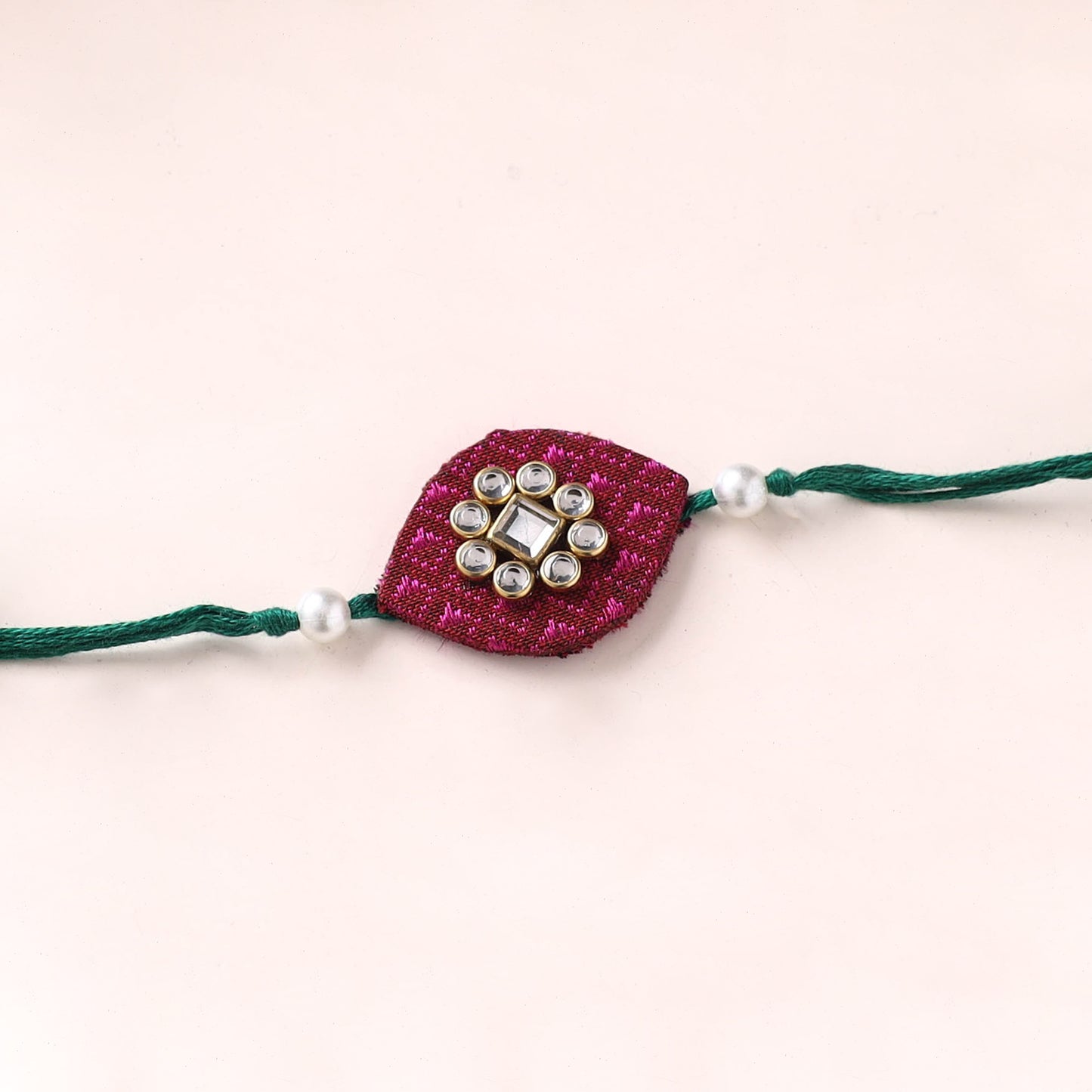 Handmade Kundan Work Rakhi 12