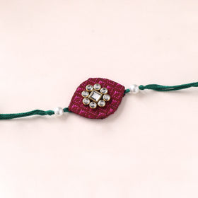 Handmade Kundan Work Rakhi 12