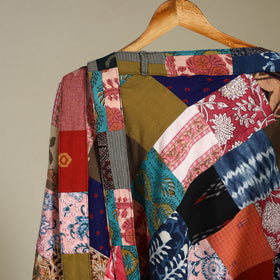 Multicolor - wrap around patchwork cotton skirt 10