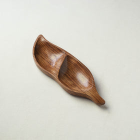 Brown - Handcrafted Sheesham Wooden Dry Fruit Tray (11 x 3 in)
