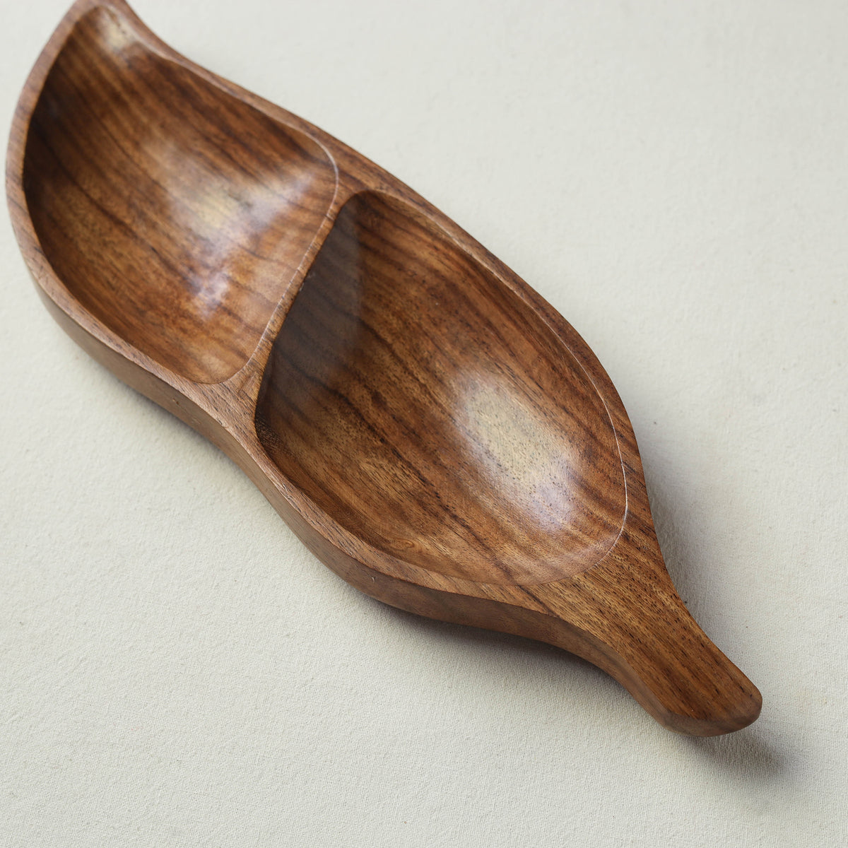 Brown - Handcrafted Sheesham Wooden Dry Fruit Tray (11 x 3 in)