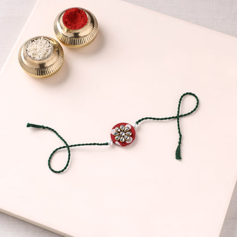Handmade Kundan Work Rakhi 15