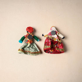 Multicolor - Rajasthani Puppet Couple Handmade Magnet (Set of 2) 34