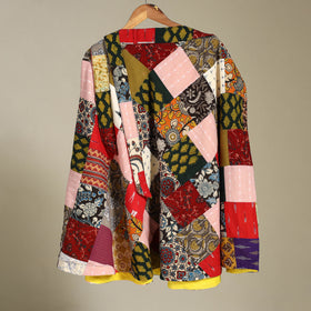 Multicolor - wrap around patchwork cotton skirt 15