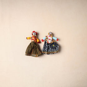 Rajasthani Puppet Couple Handmade Magnet (Set of 2) 35