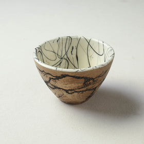 Brown - Handcrafted Mango Wooden Epoxy Resin Bowl (4 x 4 in)