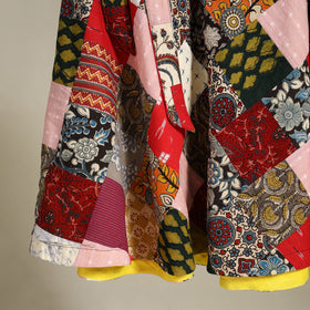 Multicolor - wrap around patchwork cotton skirt 15