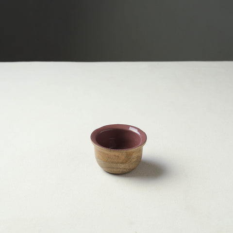 Brown - Handcrafted Mango Wooden Bowl (3 x 3 in)