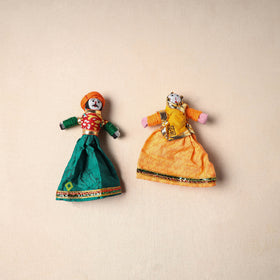 Rajasthani Puppet Couple Handmade Magnet (Set of 2) 36