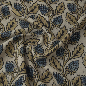 Beige - Kutch Hand Block Print Natural Dyed Cotton Ajrakh Fabric 28