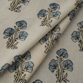 Beige - Kutch Hand Block Print Natural Dyed Cotton Ajrakh Fabric 29
