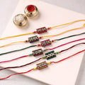 Handmade Kundan Work Rakhi (Assorted - Set of 6) 05
