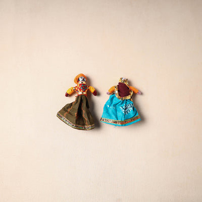 Rajasthani Puppet Couple Handmade Magnet (Set of 2) 38