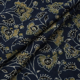 Blue - Kutch Hand Block Print Natural Dyed Cotton Ajrakh Fabric 34