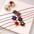 Handmade Kundan Work Rakhi (Assorted - Set of 6) 08