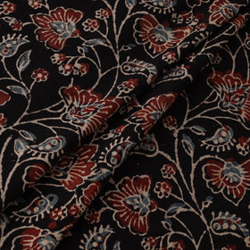 Black - Kutch Hand Block Print Natural Dyed Cotton Ajrakh Fabric 35