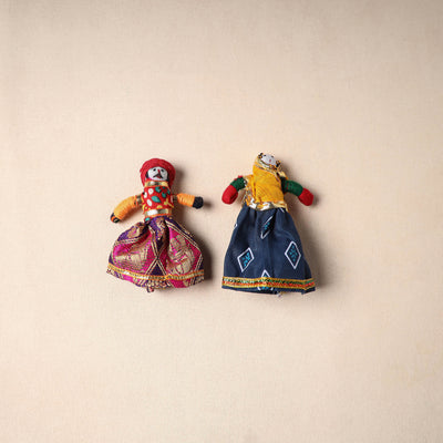 Rajasthani Puppet Couple Handmade Magnet (Set of 2) 39