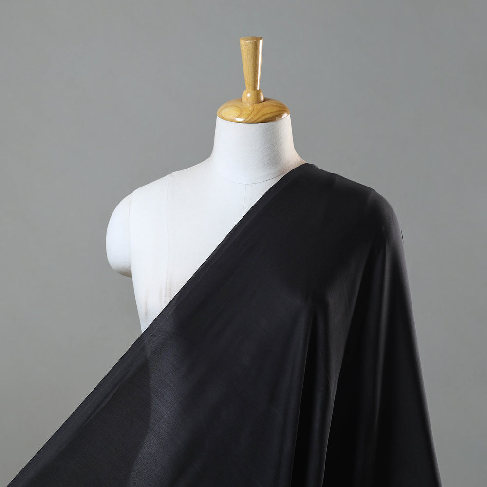 Black - Plain Modal Silk Fabric 03