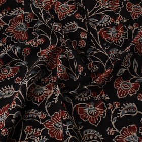 Black - Kutch Hand Block Print Natural Dyed Cotton Ajrakh Fabric 35