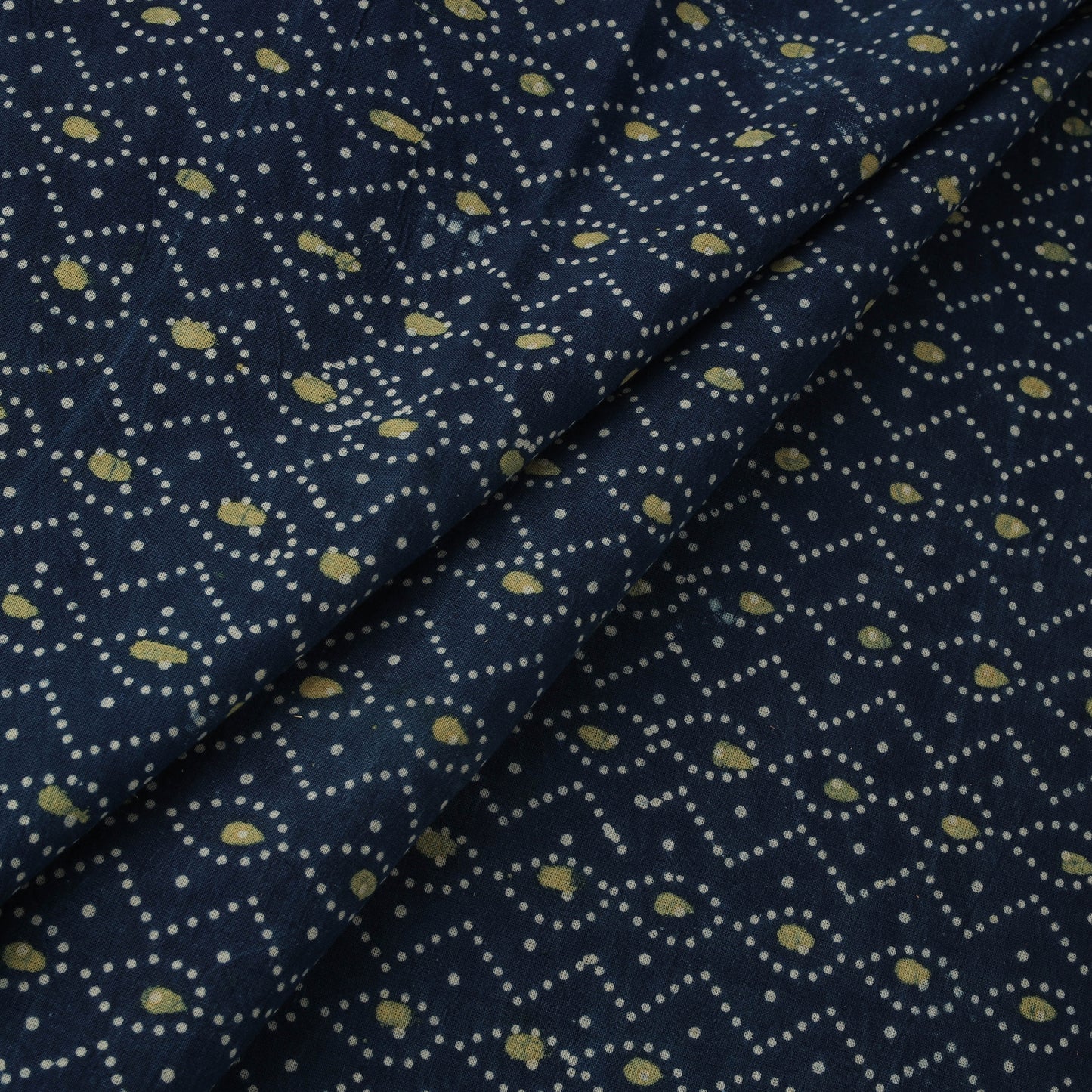 Blue - Kutch Hand Block Print Natural Dyed Cotton Ajrakh Fabric 36